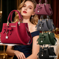 Ladies' handbag 2026 new fashion trend embossed plain style versatile casual shoulder crossbody bag.