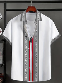 New Men's Large Size Shirts Daily Versatile Comfortable Breathable Short-sleeved Men's Button-down Shirts Fashion Men's Clothing