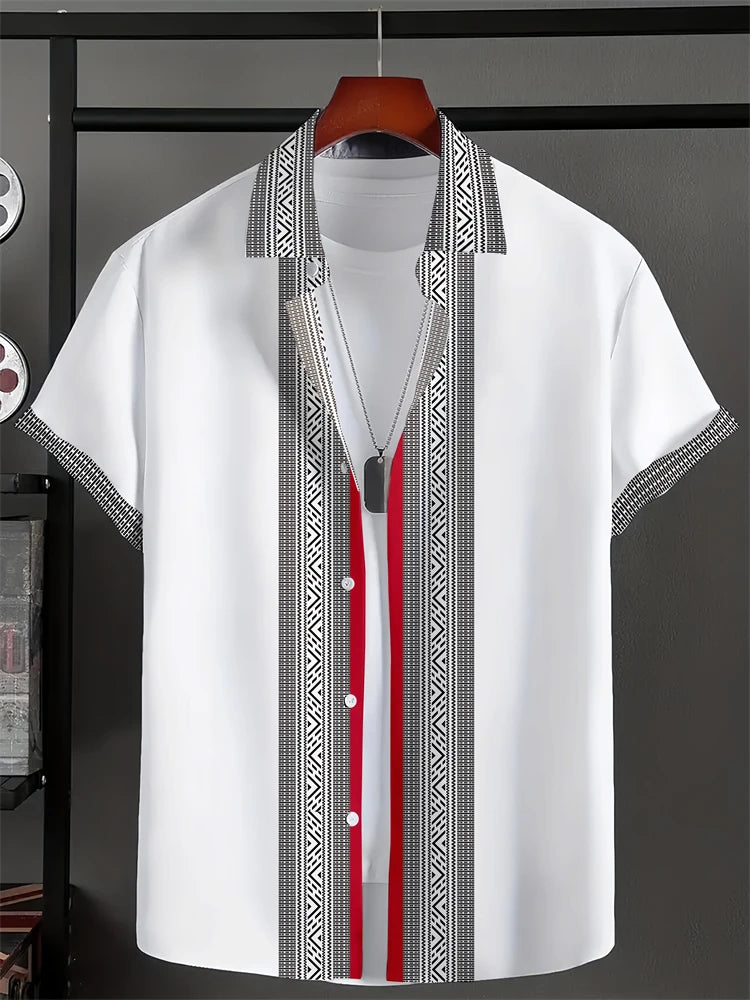 New Men's Large Size Shirts Daily Versatile Comfortable Breathable Short-sleeved Men's Button-down Shirts Fashion Men's Clothing