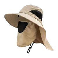 Outdoor Fishing Hat With Neck Flap Uv Protection Foldable Bucket Hats For Men Women Cycling Hiking Wide Brim Summer Sunshade Cap