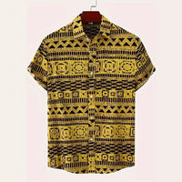 Men Clothes Summer New 3D Digital Print Casual Shirt Men Lapel Button Shirt Tops