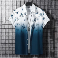 Summer 3d graffiti print shirt Casual fashion business men Hawaiian shirt Women Holiday button shirt ropa de hombre