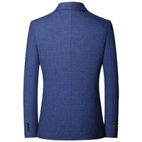 TFETTERS Brand 2025 Spring Mens Wedding Suits Blazer Check Autumn Single Breasted Suits Blazers Men Fashion Blazer for Mens