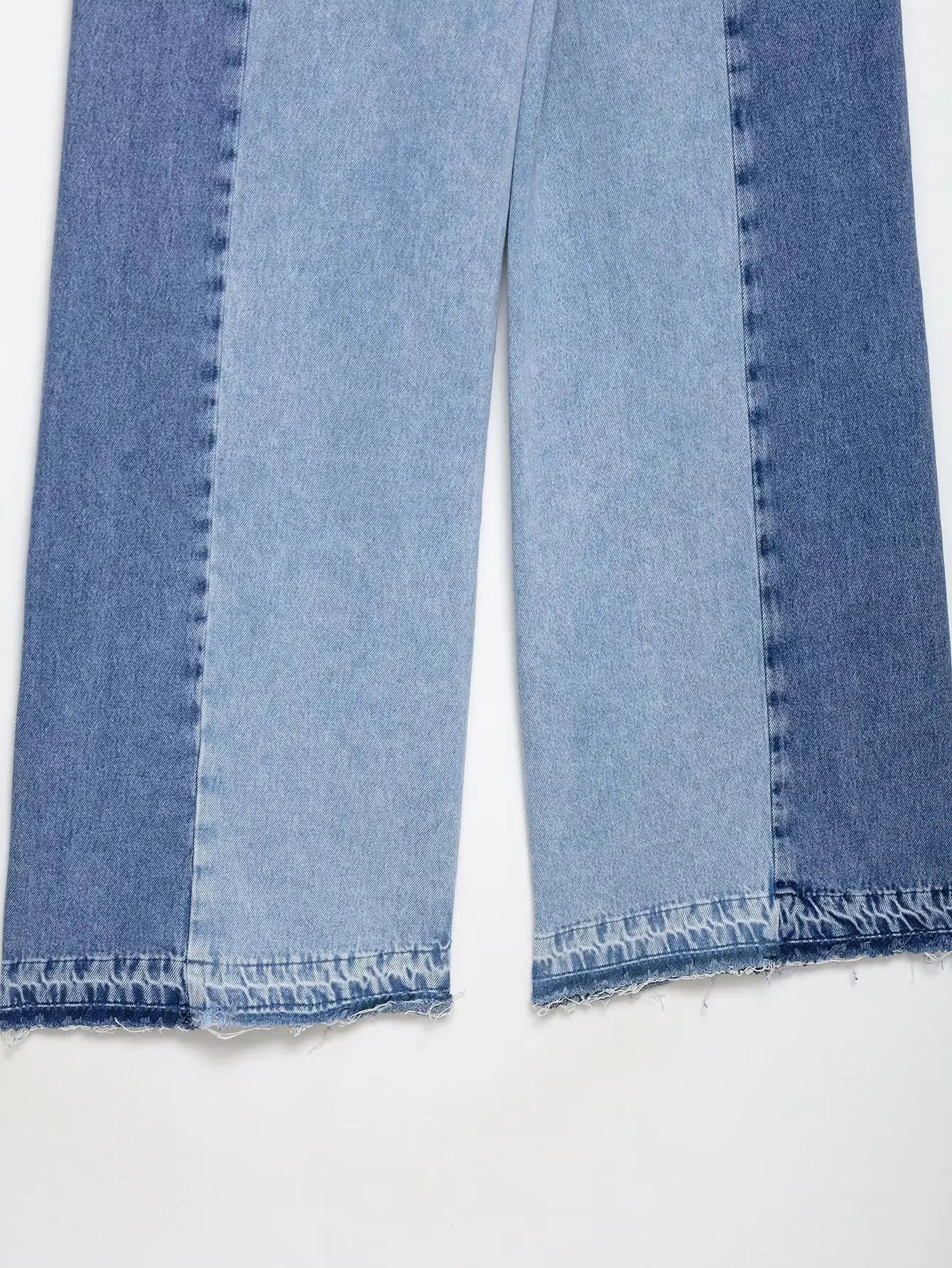 Women's Jeans 2025 Women's New Pants Women's Spliced High Waist Wide Leg Jeans