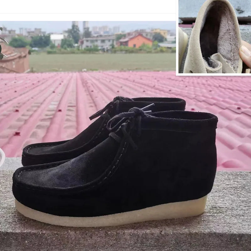 Careaymade-Hot Vintage Genuine Leather Casual big size Women's Shoes Lace-up Smoke Rubber sole Shoes Low Top Fashion Men's Shoes