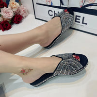 Trendy Colorful Slides for Women 2023 New Classic Design Sandals Italian Style Lady Shoes Low Heel Summer Mules Comfy Sandals