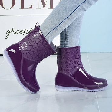 Botas Mujer Women's Boots Outdoor Women Rain Boots New Four Seasons Non-slip Wear-resistant Ladies Waterproof Shoes