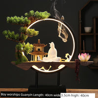 New Chinese Style Small Night Lamp Office Desk Surface Panel Opening Gift