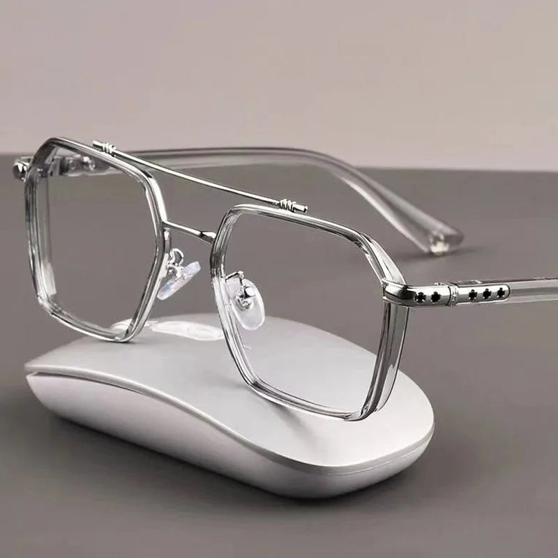 Eyliees Anti Blue Light Computer Myopia Glasses Women Men Ultralight Clear Round Nearsighted Eyeglasses Diopters 0 to-600 Unisex