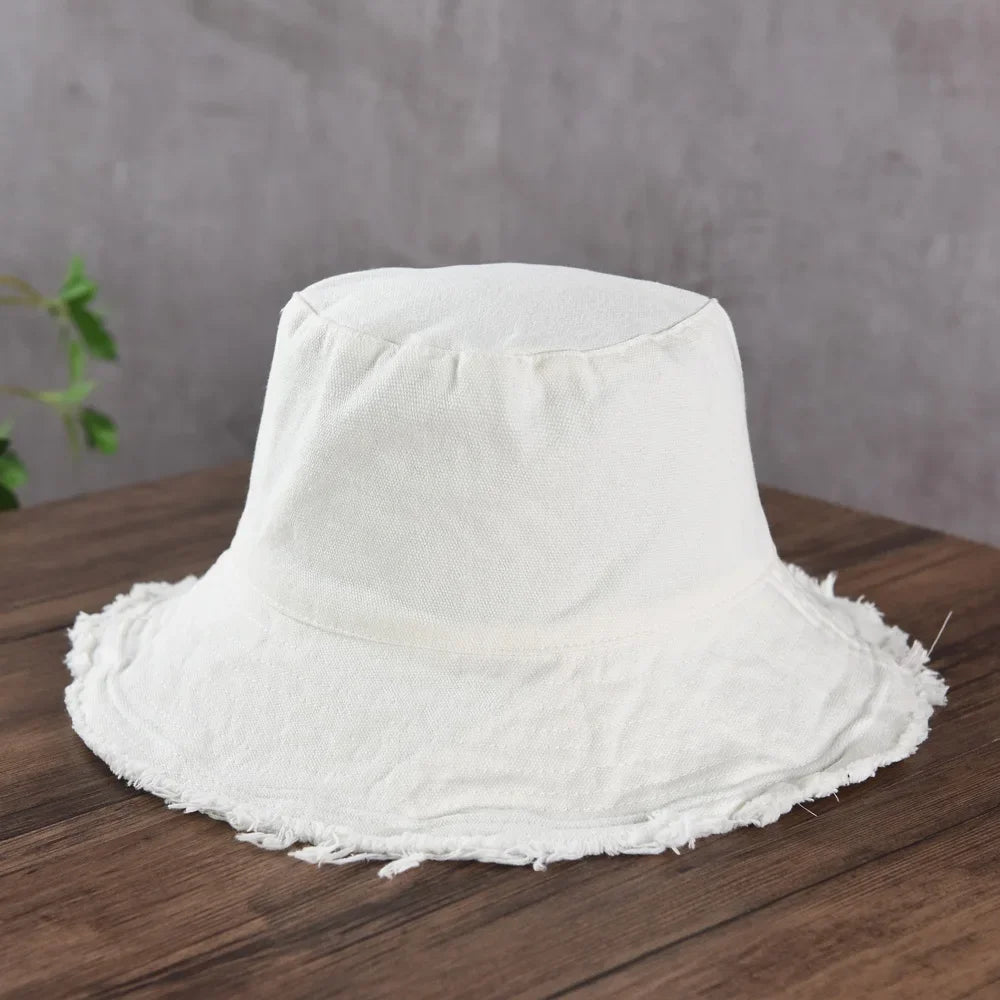 Fashion Foldable Burrs Bucket Hatsfor Women Men Beach Sun Visor UV Protection UPF 50+ Sun Hat Summer Large Wide Brim Panama Bob