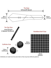 2025 New Design Fashion Brown Paisley Tie Handkerchief Cufflink Set For Men Necktie Clothing Accessories Birthday Present