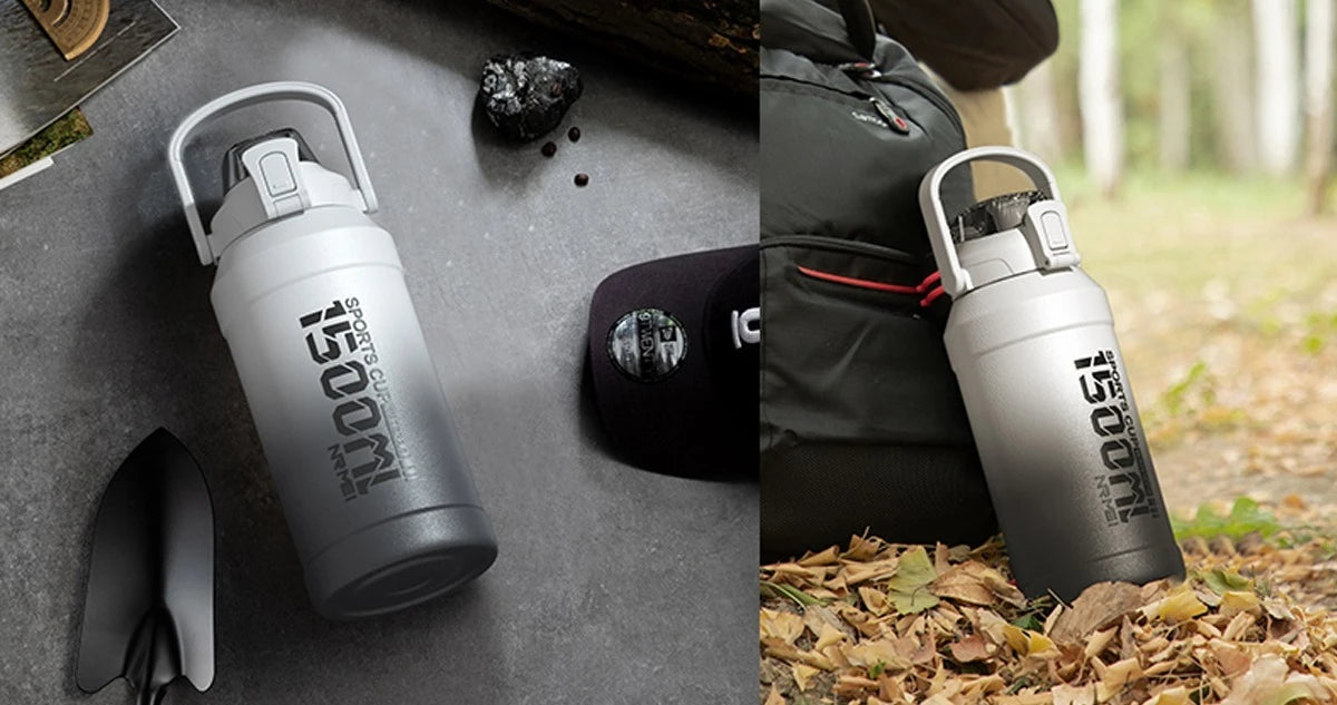 Thermos Water Bottle With Straw Handle Cup 316 Stainless Steel Flask Large Capacity Vacuum Insulated Tumbler