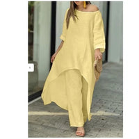 Summer Cotton Linen Casual Home 2 Piece Set For Women 2025 Fashion White Long Sleeve Shirt And Shorts Two Piece Sets Tracksuit