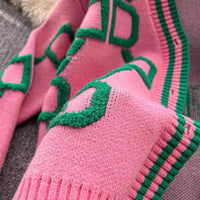 Autumn Winter Women Cardigan Knitted Sweater Jacket Warm Embroidery Fashion Knit Cardigans Coat Lady Loose Sweaters 2022