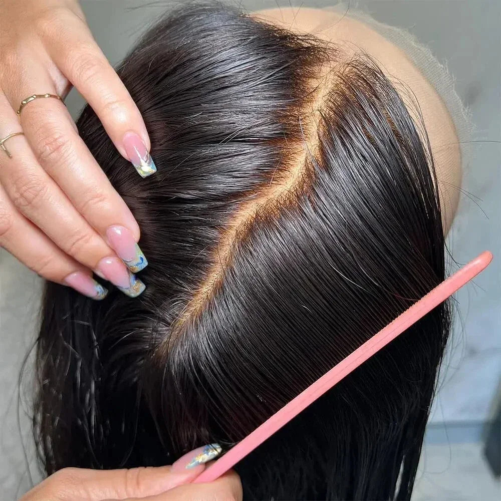 30 40 Inch Bone Straight Lace Human Hair Front Wigs 13x6 13x4 Hd Transparent Lace Frontal Wig 210 Density Lace Wigs For Women