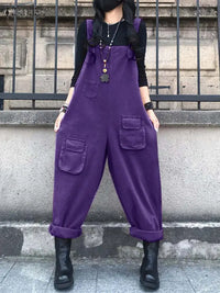 Fashion Women Jumpsuits Suspender Female Causal Loose Pocket Maxi Cargo Pants ZANZEA 2023 Spring Autumn Solid Rompers Overalls