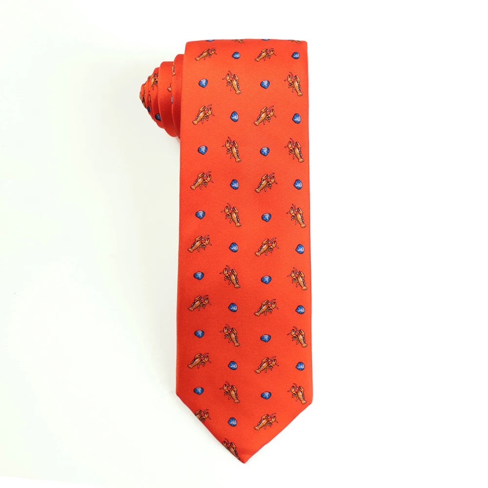 Tailor Smith 100% Silk Ties For Men Handmade Necktie With Animal Pattern Tie Father's Day Birthday Gift Tie