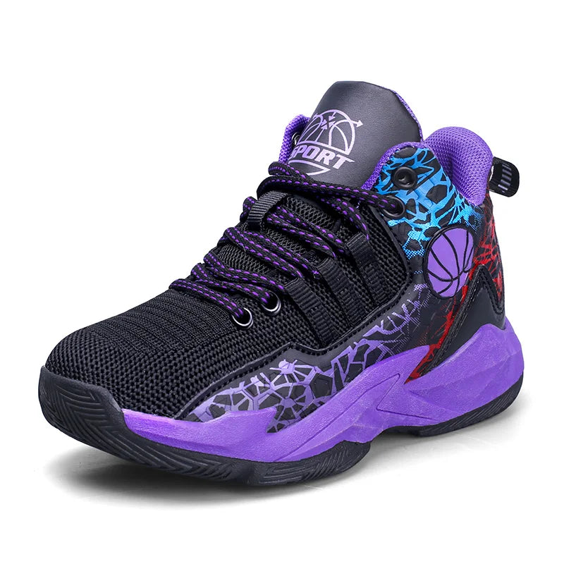 Basketball Shoes Men Field Training Non-slip High-top Luxyry Design Mesh Breathable Sneakers Pro Original Kids Basketball Boots