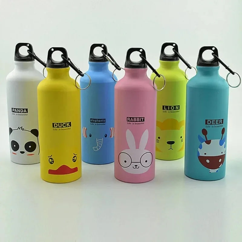 Aluminium Cartoon Sports Mug Cartoon Image Children's Water Cup Stainless Steel Water Bottle with Lid Insulated Mug Coffee Mug