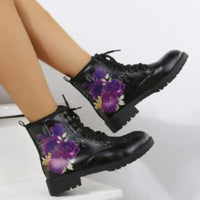 European and American Short Boots 2024 New Large Trendy Printed Thick Bottom Anti Slip Comfortable Daily Women's Boots Sneakers