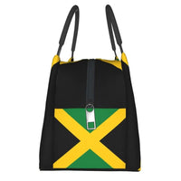 Jamaican Flag Thermal Insulated Lunch Bag Women Patriotism Resuable Lunch Tote for Office Outdoor Storage Meal Food Box