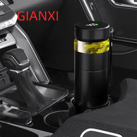 GIANXI Portable 500ML Black Water Bottle Home Stainless Steel Thermos Bottle Drink Items Vacuum Flasks Filterate Coffee Cup