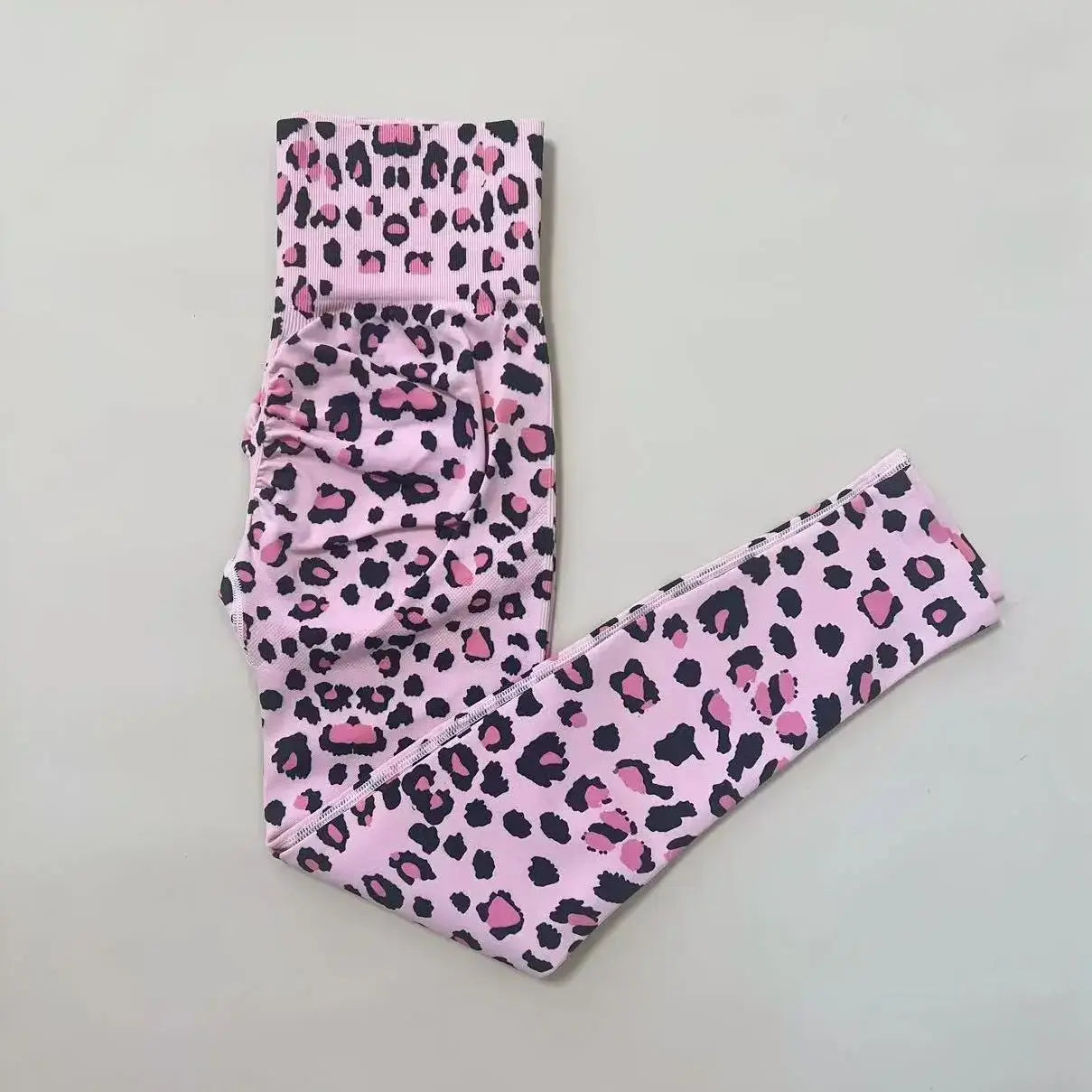 Women Gym Leopard Leggings Scrunch Butt Lifting Athletic Workout Leggins Training Yoga Pants Outdoor Sports Fitness Tights