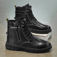 Men's British casual boots four seasons new soft-sole non-slip high-top boots fashion youth outdoor comfort sports tooling boots
