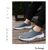 YRZL Lightweight Men Casual Shoes Breathable Slip on Male Casual Sneakers Anti-slip Men's Flats Outdoor Walking Shoes Size 39-46
