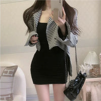 Elegant Solid Sling Sleeveless Type A Sheath Mini Short Dresses Summer New Sexy Slim Slimming Arm Covering Dresses