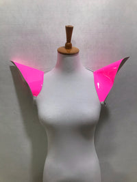 Fluorescence Yellow Laser Flying Shoulder Pads Skirt Women Performance Jazz Dance Clothing Bar Nightclub DJ Gogo Dancer Costume