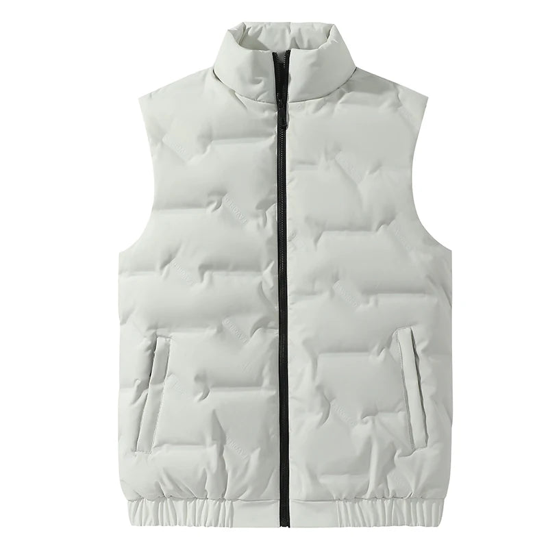 Winter Men 80 Down Vests Men waterproof Fashion Casual Down Sleeveless Vest Jackets Men Autumn Couple Lightweight Work Waistcoat