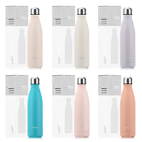 WATERSY 500ml Insulated Water Bottle, Stainless Steel Thermal Leakproof Flask, BPA-Free Double Walled Vacuum Bottle for Sports