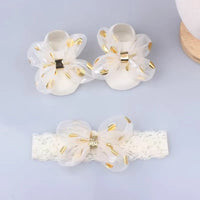 Baby Headband Sock Set, Soft and Comfortable Headband, Baby Crown Flower Headband, CHILDREN'S Boat Socks, Floor Socks