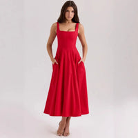 Summer Elegant Lace Up Dress 2025 New Arrivals Floral Print Midi Dress Women Sexy Corset Dress for Holiday Birthday