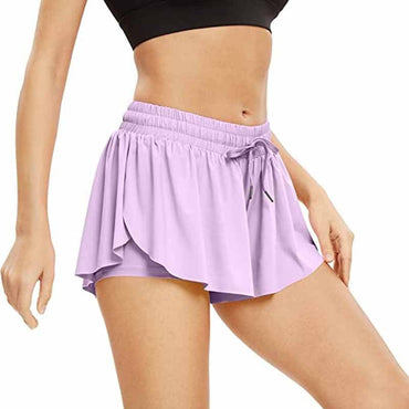 New skorts for women Spring/summer 2023 Fashion Women's Sports Running with Pocket Drawstring Plastic Waist Soft Skirt Pants