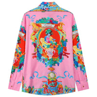 Men Fashion Button Shirts Printed Oversized Harajuku Streetwear Shirts Long Sleeve Loose Button Up Blouse For Male Hemd Herren