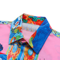 Men Fashion Button Shirts Printed Oversized Harajuku Streetwear Shirts Long Sleeve Loose Button Up Blouse For Male Hemd Herren