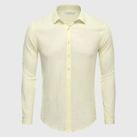 Men Cotton Linen Blend White Shirt Casual Male Shirt Slim Fit Spring Summer Style Cool