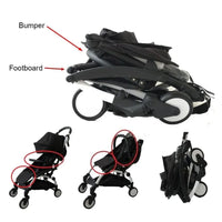 Baby Stroller Accessories Armrest PU Leather Bumper Bar Handrail Extend Footboard Compatible with Babyzen YOYO 2 YOYO 3