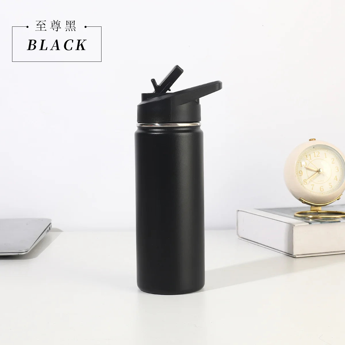 22oz Double Layered 304 Stainless Steel Vacuum Insulated Thermos Sports Water Cup Portable Outdoor Cycling Kettle