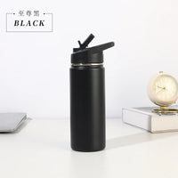 22oz Double Layered 304 Stainless Steel Vacuum Insulated Thermos Sports Water Cup Portable Outdoor Cycling Kettle