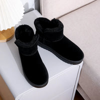 Women's Winter Plus Cashmere Warm Solid Color All Fashion  Warm Non-slip Winter Boots Cotton Padded Shoes Platform Ankle Boots