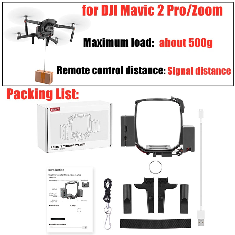 Airdrop System for DJI Mavic 3/2 Pro Zoom AIR 2 Mini 2/Mini 3 Drone  Wedding Ring Gift Deliver