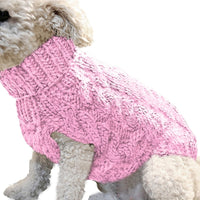 Winter Dog Clothes Chihuahua Soft Puppy Kitten Kitten High Collar Solid Color Design Sweater Fashion Clothing for Pet Dogs Cats