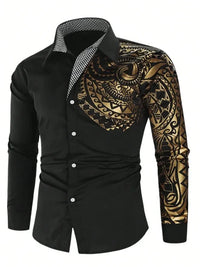Men's Casual Button Shirt Blue Black White Wine Red Long Sleeve Lapel Spring Autumn Wedding Party Suit Plus Size Men's Clothing