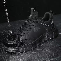 Men's Waterproof Work Shoes Lightweight Comfortable Anti Slip Shock-absorbing Sneakers Outdoor Casual Tennis Fashionable Shoes
