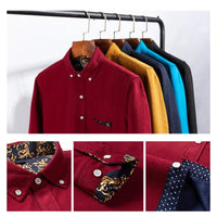 Mens Clothing Shirt For Men Long Sleeve Casual Shirt Winter Camisas Blouse Men's Streetwear Autumn Streetdress Thick Hombre