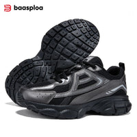 Baasploa Women Sports Shoes Outdoor Lightweight Breathable Jogging Sneakers Female Casual Mesh Anti-slip Lace Up Running Shoes