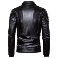 New Winter Fleece Motorcycle Leather Jacket Men Turn Down Fur Collar Slim Fit Warm PU Bomber Jackets Coats Mens Moto Biker Coat